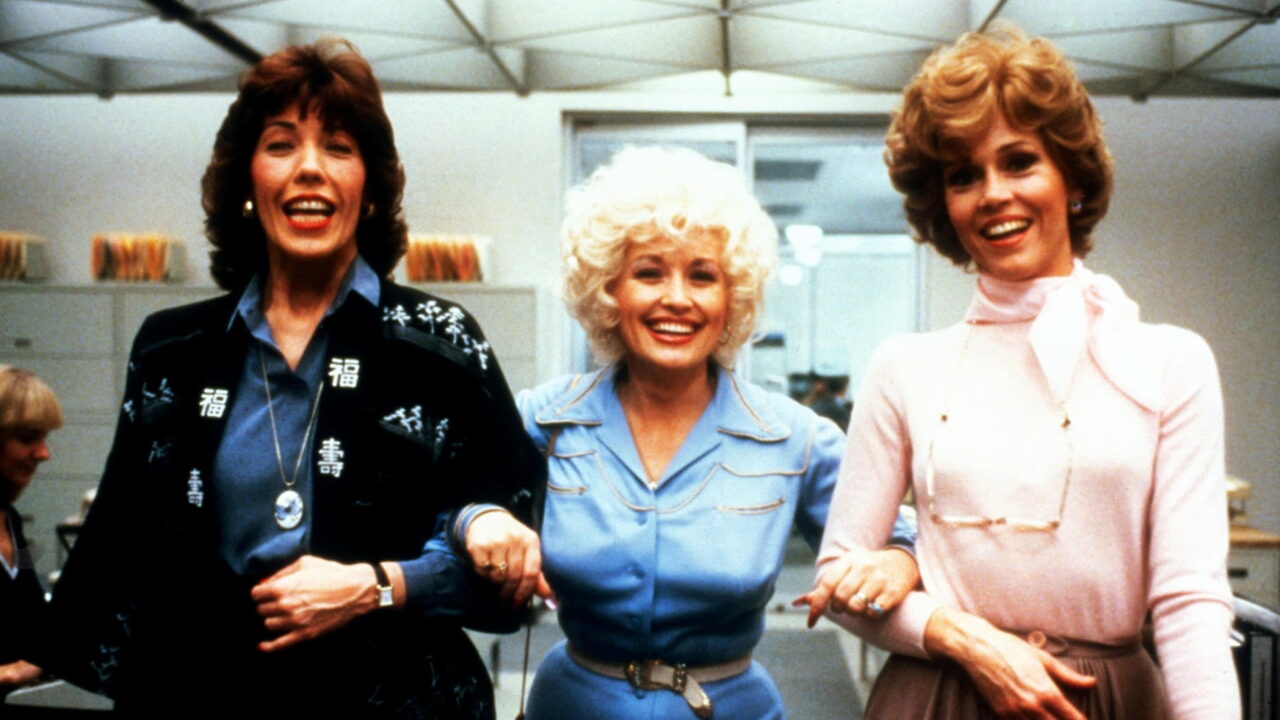 Lily Tomlin, Dolly Parton and Jane Fonda in "Nine to Five," in 1980.