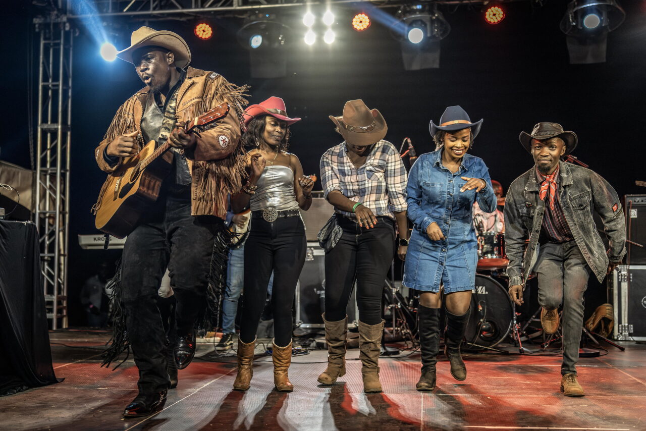 Nigerian country singer Ochiora Okogeri, popularly known as The Country Man, performs Dolly Parton songs during International Cowboy Day celebrations in Nairobi in July 2026.