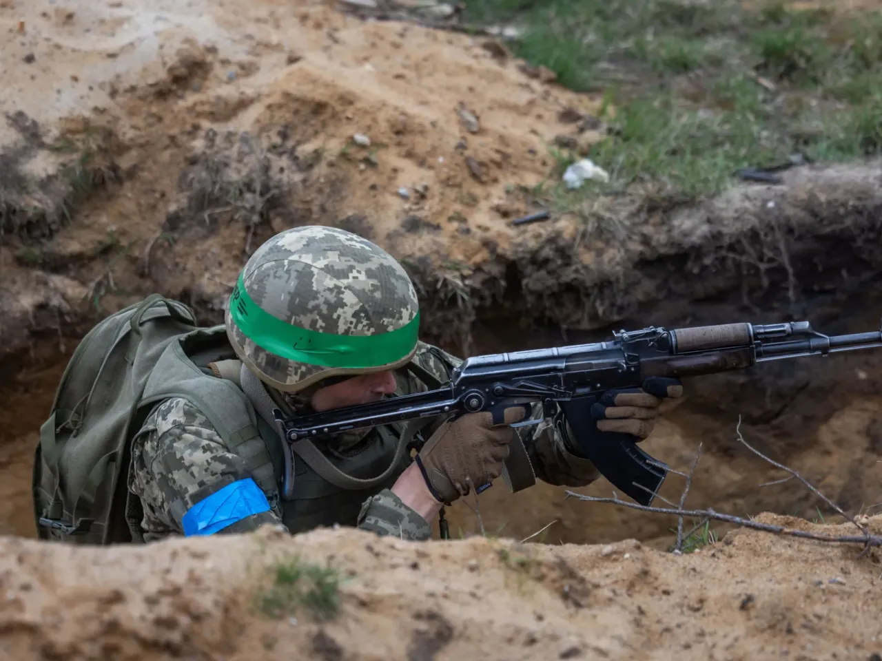 Former President Trump found guilty on all 34 felony charges in hush money trial 4 An Ukrainian soldier takes part in a military training with French servicemen at a military training compound at an undisclosed location in Poland, on April 4, 2024.