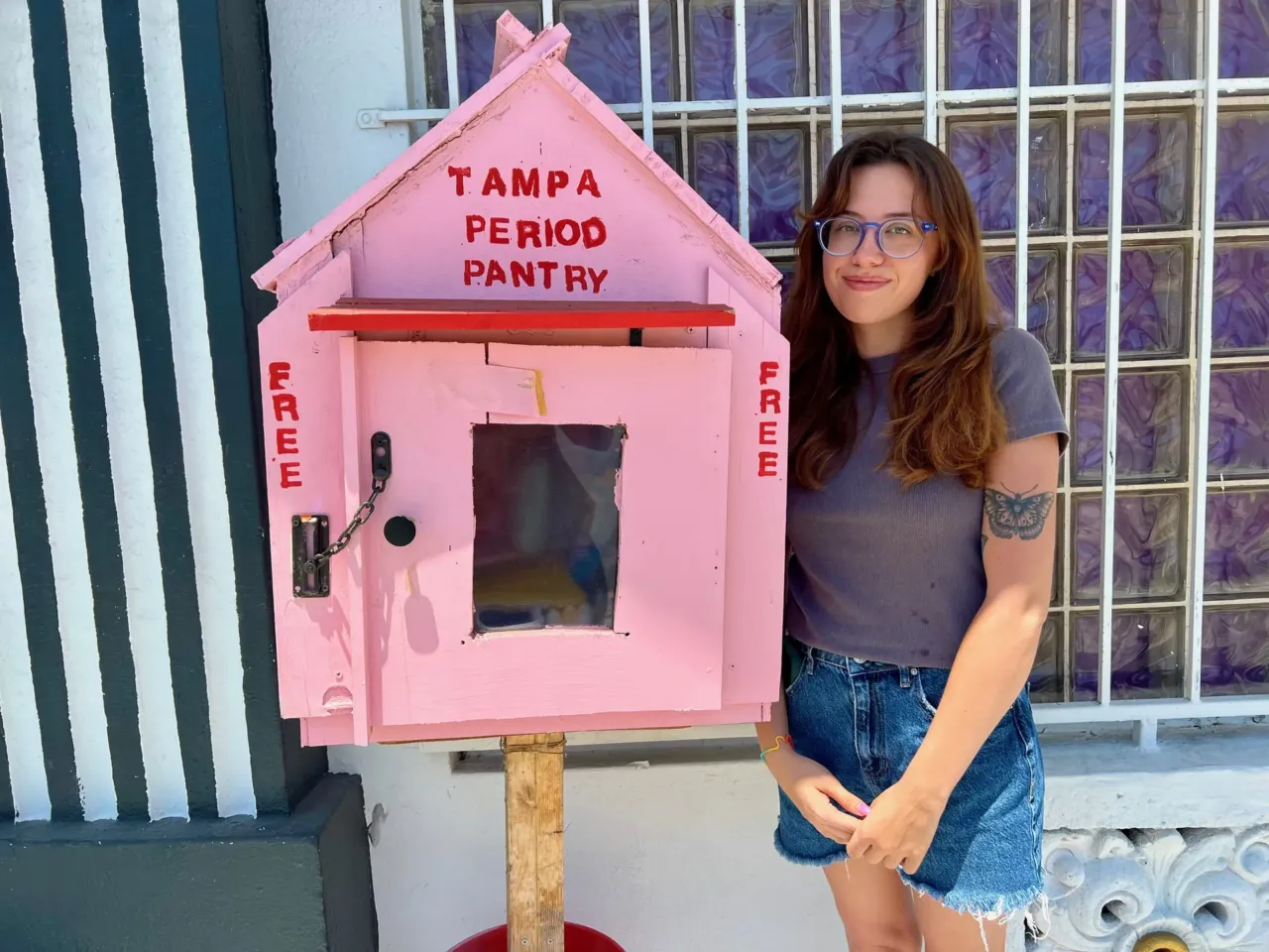 Bree Wallace founded the Tampa Period Pantry last August, placing a pink wooden box outside a salon and boutique in her neighborhood. Since then, it's grown to 10 locations around the region.