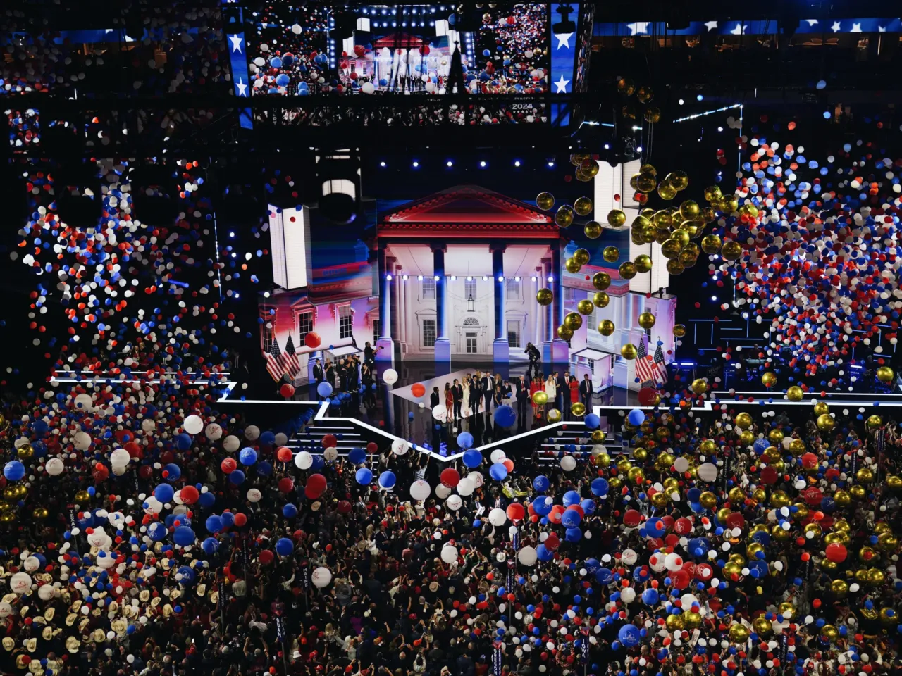The balloon drop marks the end of the 2024 RNC in Milwaukee.