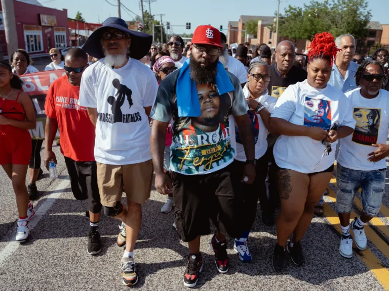 Photos: Family of Michael Brown Jr. marches on Ferguson 10 years later