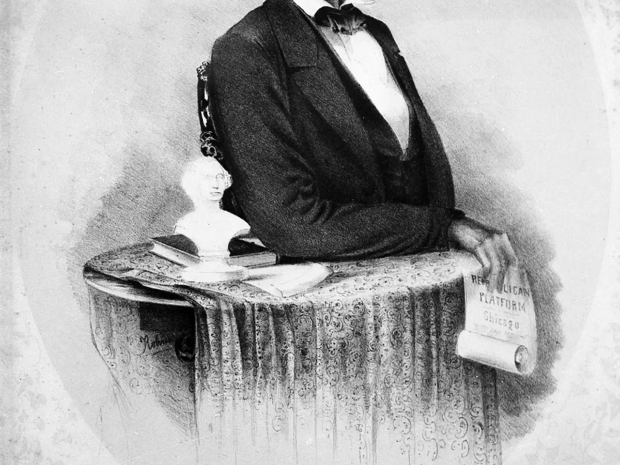 Smoke-filled rooms and pigs for president: Chicago has hosted decades of conventions 1 This picture of Abraham Lincoln appeared on the poster used in his presidential campaign in 1860. The original photo is in the Chicago Historical Society.