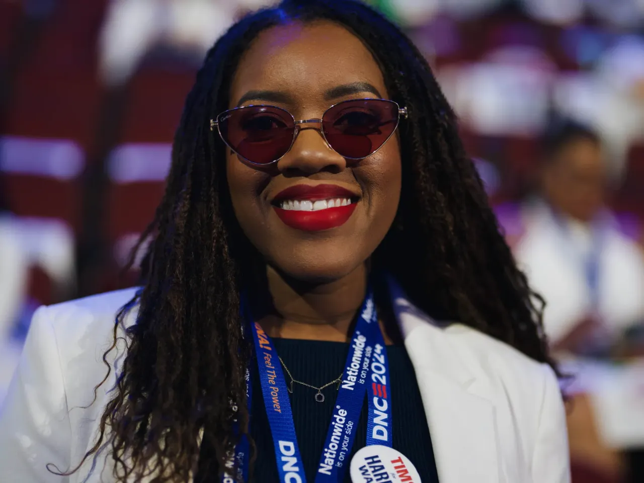 At last week's DNC, even the fashion choices carried political messaging 6 Desiree Tims, a delegate from Ohio, wore a white suit in honor of the suffragette movement.