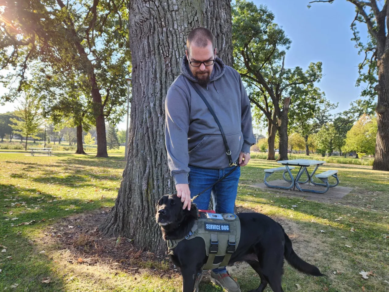 Jorel Wester and Betsy were paired together by K9s for Warriors nearly five years ago. "After about a year, she was almost like my right hand — she knew what needed to be done," Wester said.