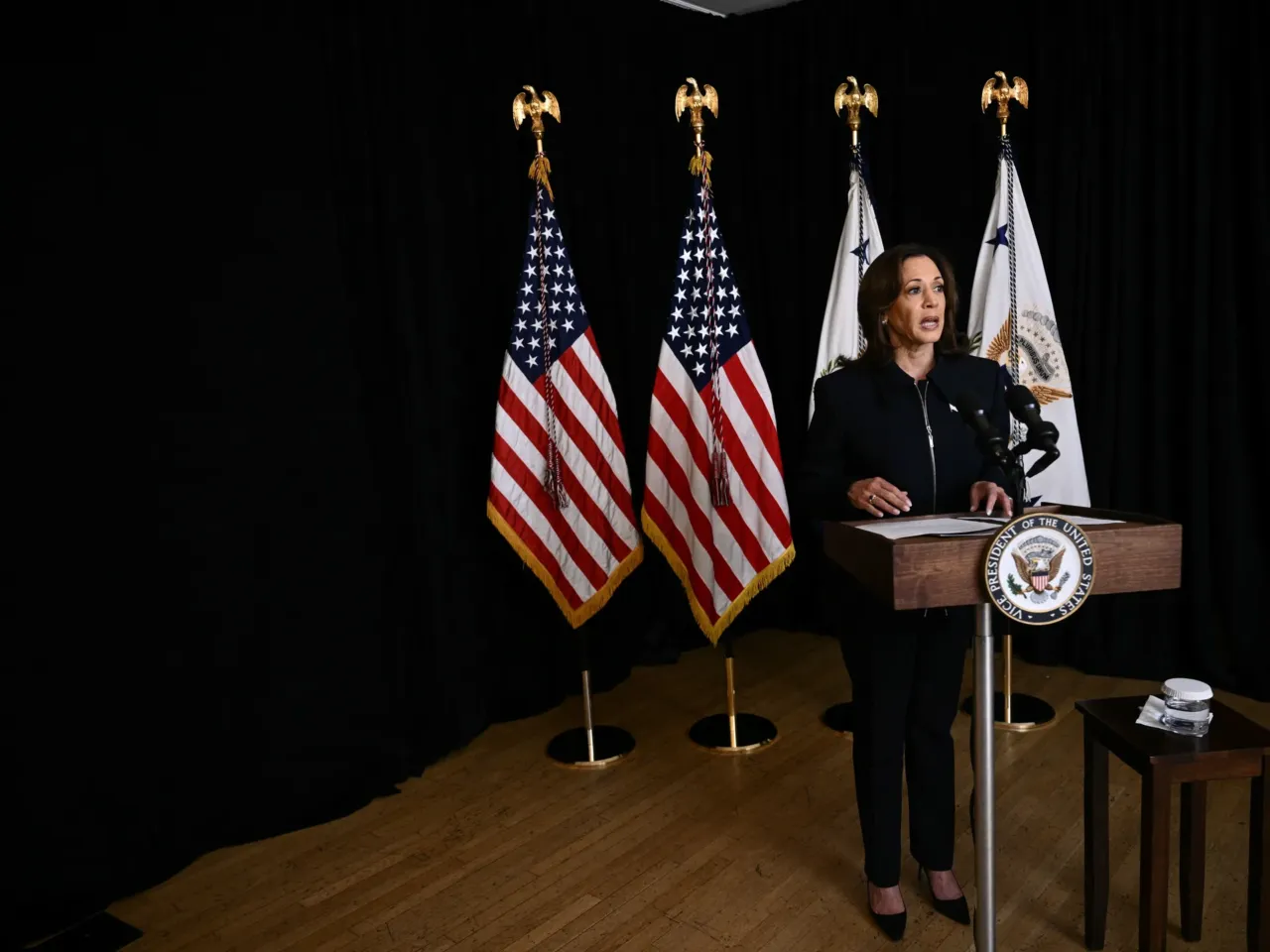 The October surprise: Harris is navigating a pair of them 2 Vice President Harris speaks after Iran launched around 200 missiles on Israel at the Josephine Butler Parks Center in Washington, D.C. on Oct. 1. In her remarks, Harris pledged "unwavering" commitment to Israel's security.
