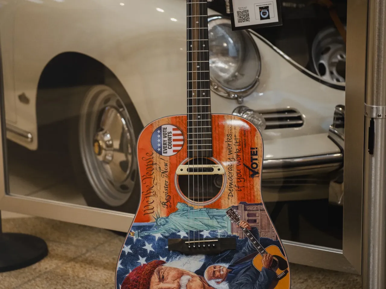 Another reason Pennsylvania is a swing state has nothing to do with the election 1 A "Rock the Vote" guitar sits on display at the Martin Guitar museum.