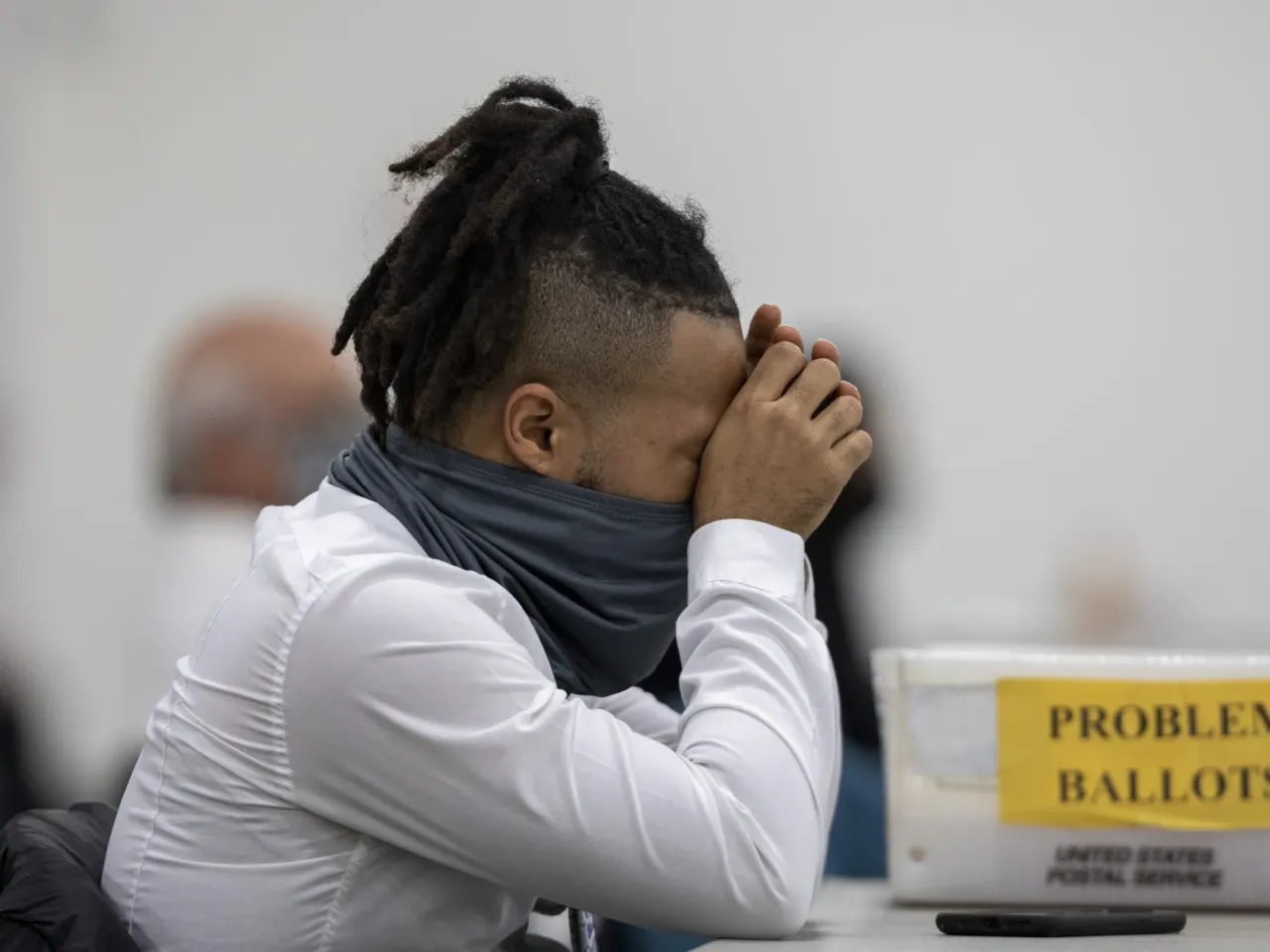 After a chaotic vote count in 2020, here's what Detroit will do differently this year 1 A worker with the Detroit Department of Elections takes a break after sorting through absentee ballots at the TCF Center on Nov. 4, 2020.