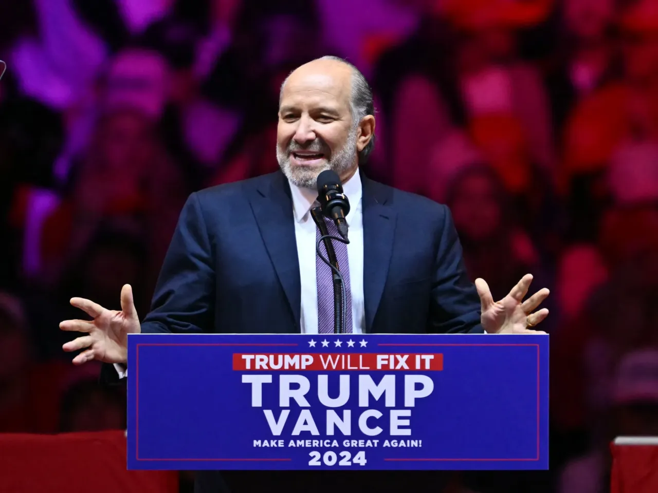 Here's who Trump has picked as Cabinet members and key advisers 16 Howard Lutnick, Chairman and CEO of Cantor Fitzgerald and co-chair of the Trump 2024 Transition Team, speaks at a rally for Donald Trump at Madison Square Garden in New York on Oct. 27.