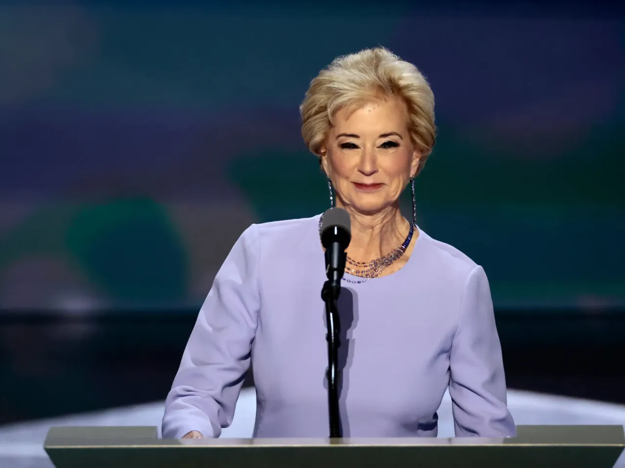 Here's who Trump has picked as Cabinet members and key advisers 18 Linda McMahon, former administrator of the Small Business Administration, delivers a speech at the Republican National Convention in Milwaukee on July 18.