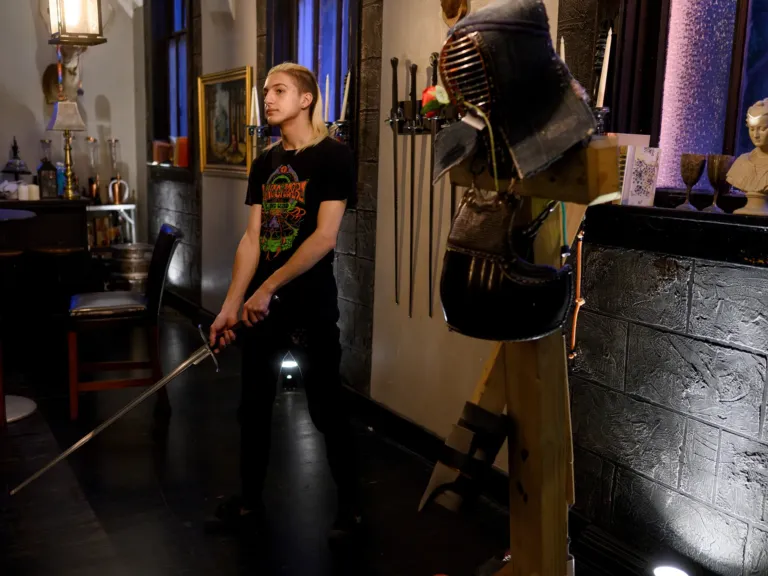 You can sword-fight at this club. But no politics allowed