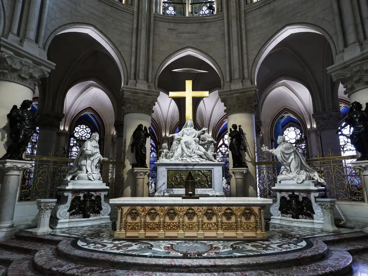 The tabernacle designed by French artist and designer Guillaume Bardet is pictured in Notre Dame Cathedral in Paris on Nov. 29.