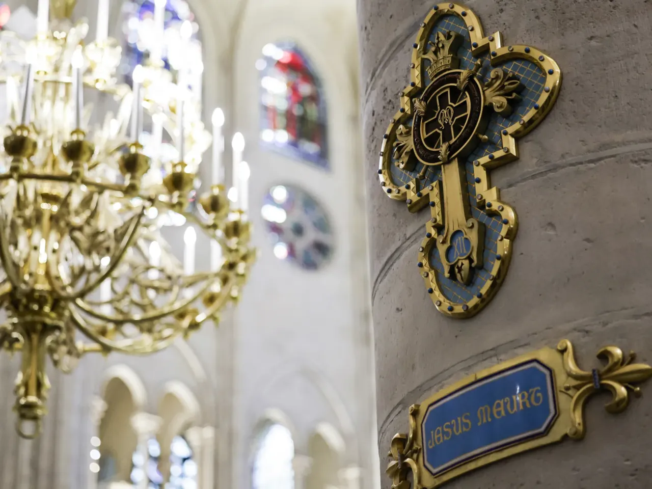 This photograph shows the inside of Notre Dame Cathedral in Paris on Nov. 29.