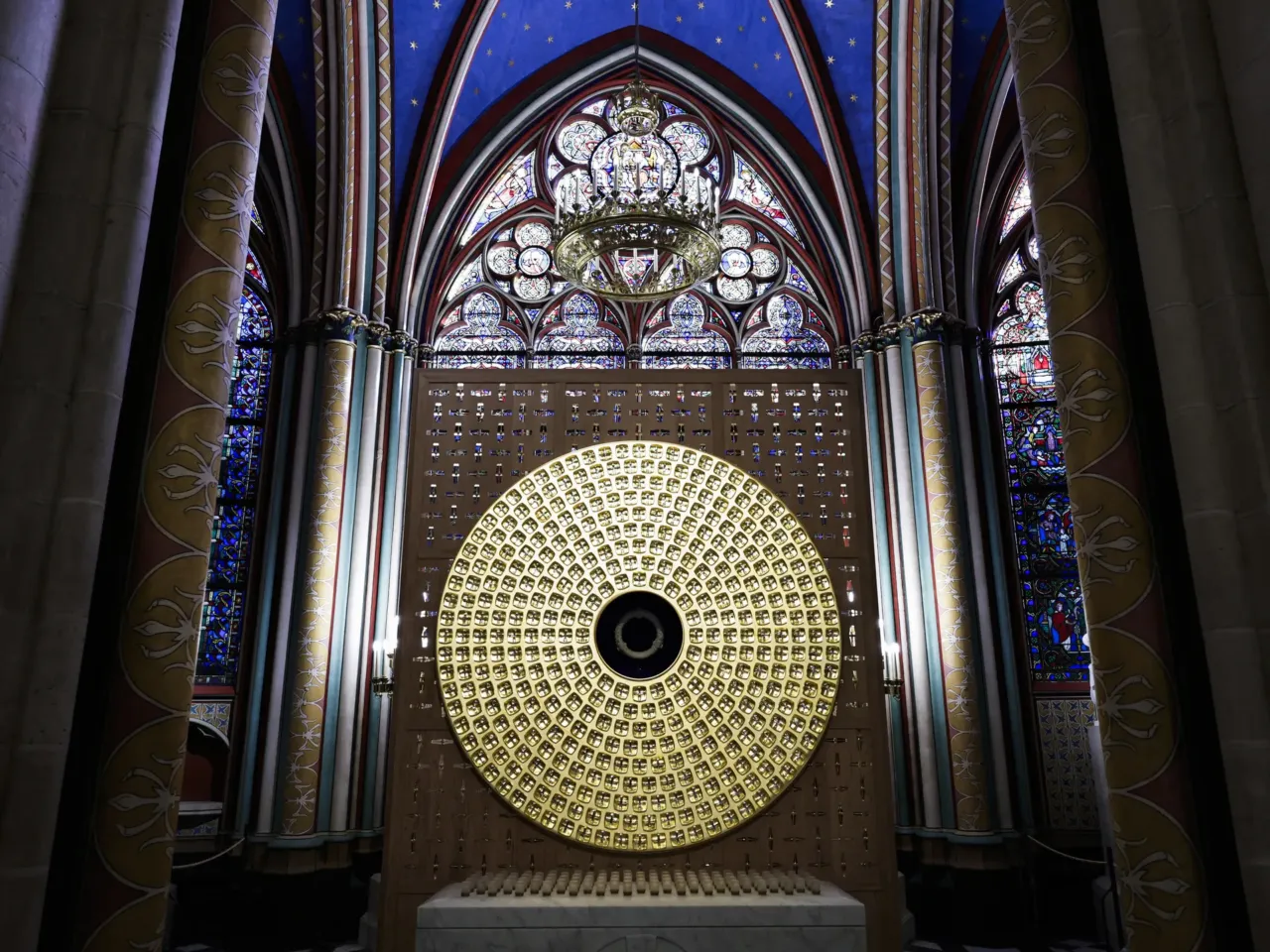This photograph shows the Crown of Thorns inside the reliquary of the Crown of Thorns, designed by French Artist Sylvain Dubuisson, on Nov. 29.