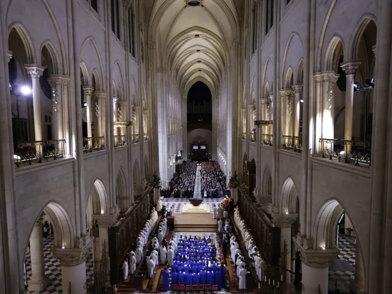 Photos: Notre Dame Cathedral reopens, with its first service since a devastating fire