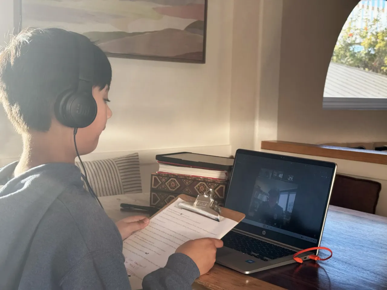 A California fifth grader interviews his firefighter father 1 Cian Lawlor, 11, interviews his dad, Shane Lawlor, over Zoom. Cian is a budding journalist and member of his school's broadcasting club, MagTV. He came up with his own questions for this interview.