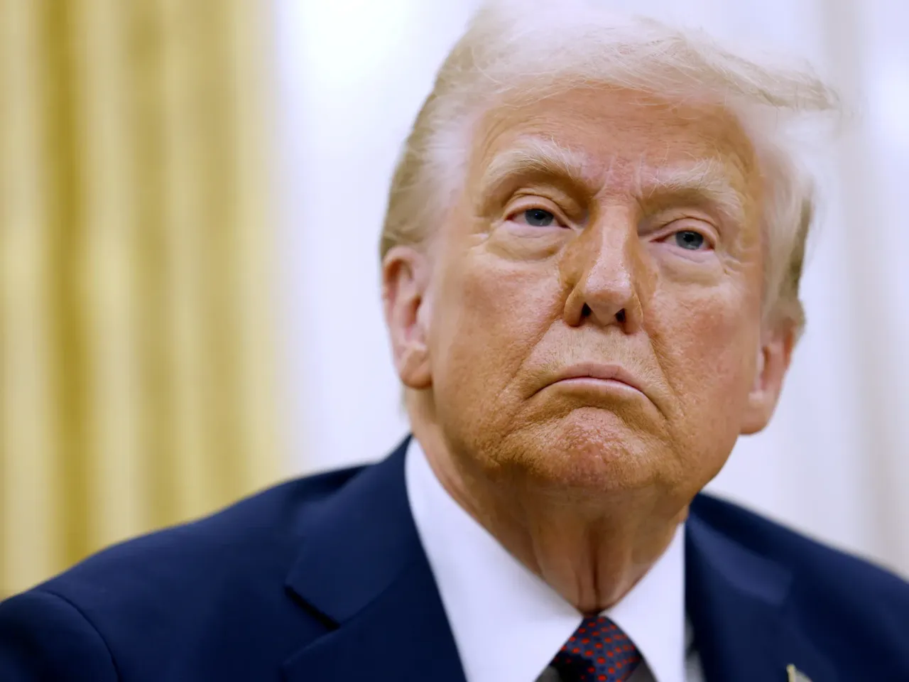 President Trump is seen here after signing a range of executive orders on Jan. 23.
