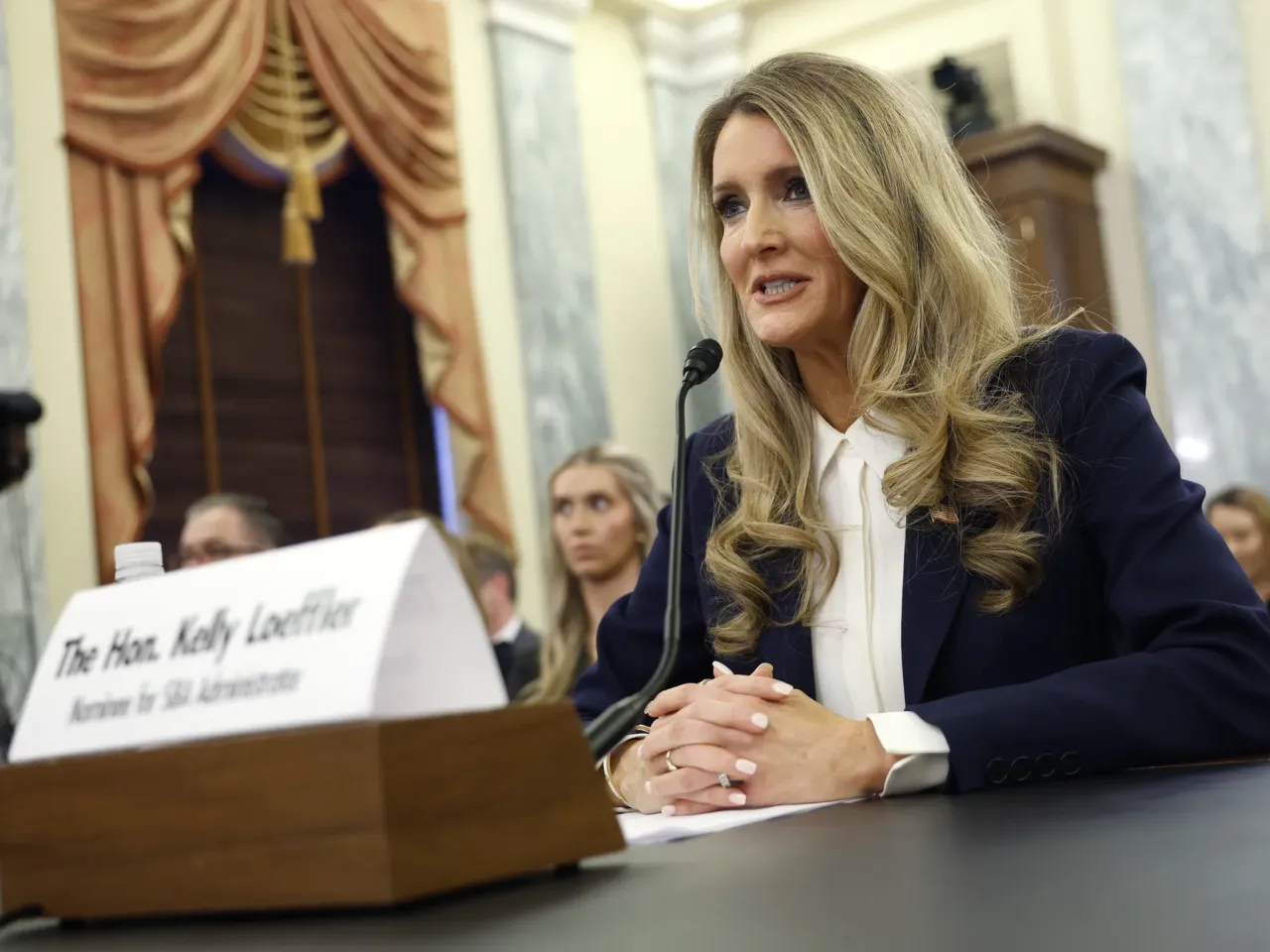 Here's who Trump has picked as Cabinet members and key advisers 24 Kelly Loeffler, President Trump's pick to be administrator of the Small Business Administration, testifies during her Senate Small Business and Entrepreneurship Committee confirmation hearing on Jan. 29.