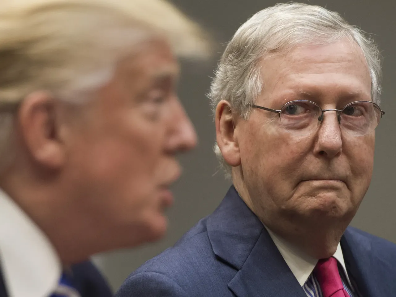 Sen. Mitch McConnell says he will not seek reelection in 2026 2 President Trump speaks alongside Senate Majority Leader Mitch McConnell on Sept. 5, 2017. McConnell helped push Trump's first-term agenda through the Senate, but their relationship ultimately frayed.