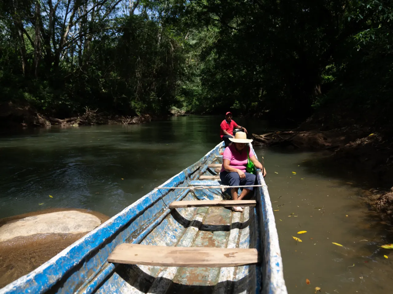 The Panama Canal needs more water. The solution is a dam that could displace thousands 2 A dugout vessel, known locally as a cayuco, serves to transport Digna Benite along the waterways of rural Panama.