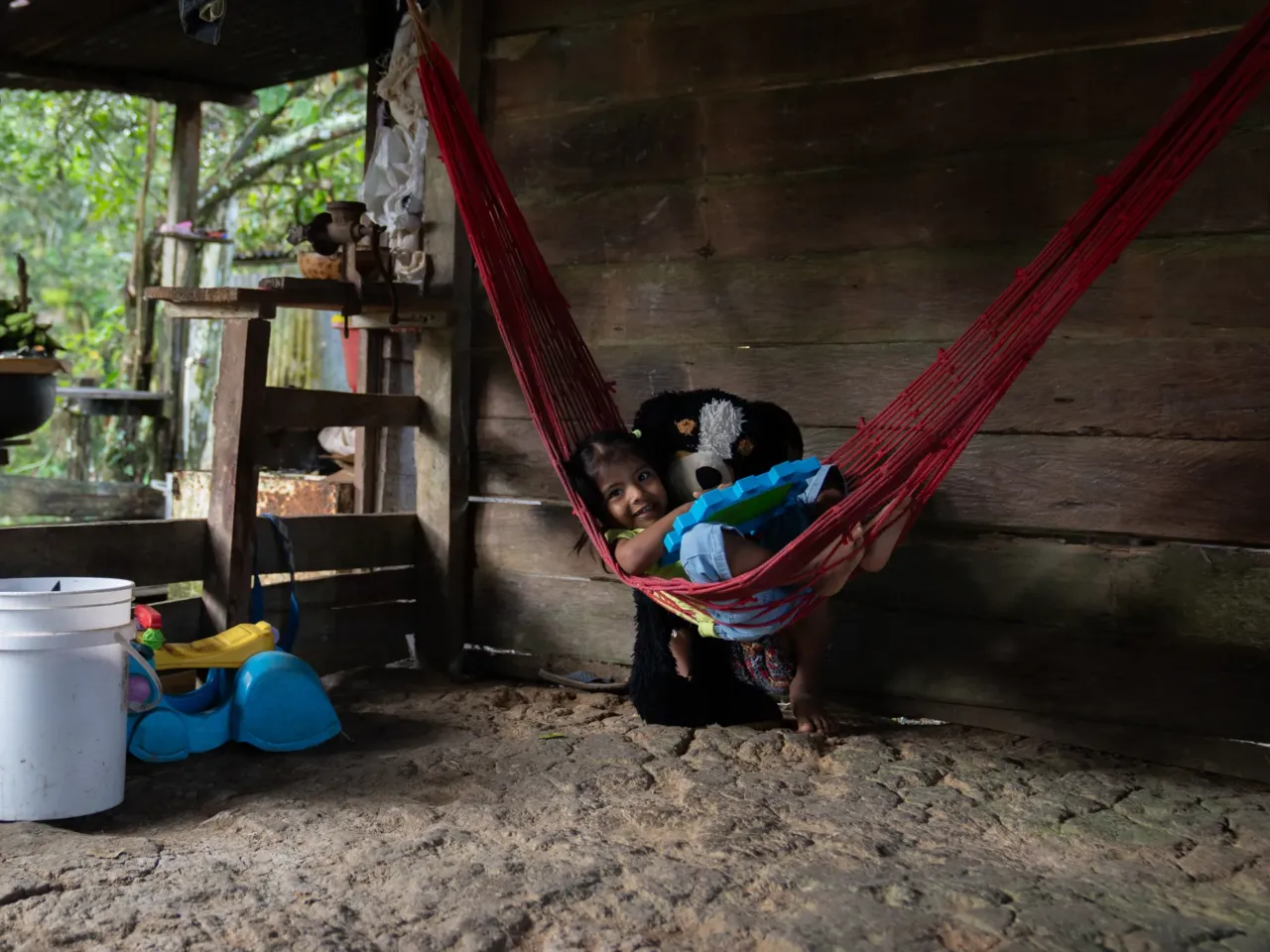 The Panama Canal needs more water. The solution is a dam that could displace thousands 8 Alejandrina Muñoz's 3-year-old daughter, Cleidis, at her home in Limón de Chagres, Panama.