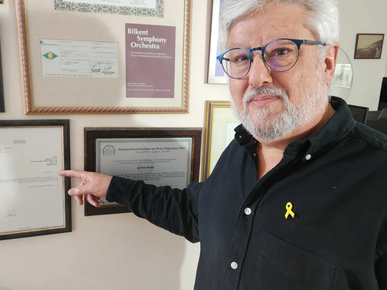 'No greater commandment': How Israelis view hostage-prisoner swaps 1 Gershon Baskin, a peace activist, points to a letter from Israeli Prime Minister Benjamin Netanyahu acknowledging his role in freeing Israeli soldier Gilad Shalit, who was being held by Hamas, in 2011.