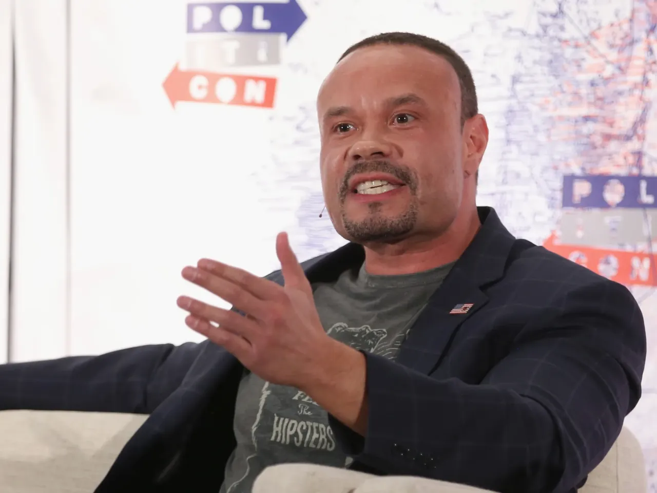 Dan Bongino speaks onstage during Politicon 2018 at Los Angeles Convention Center.