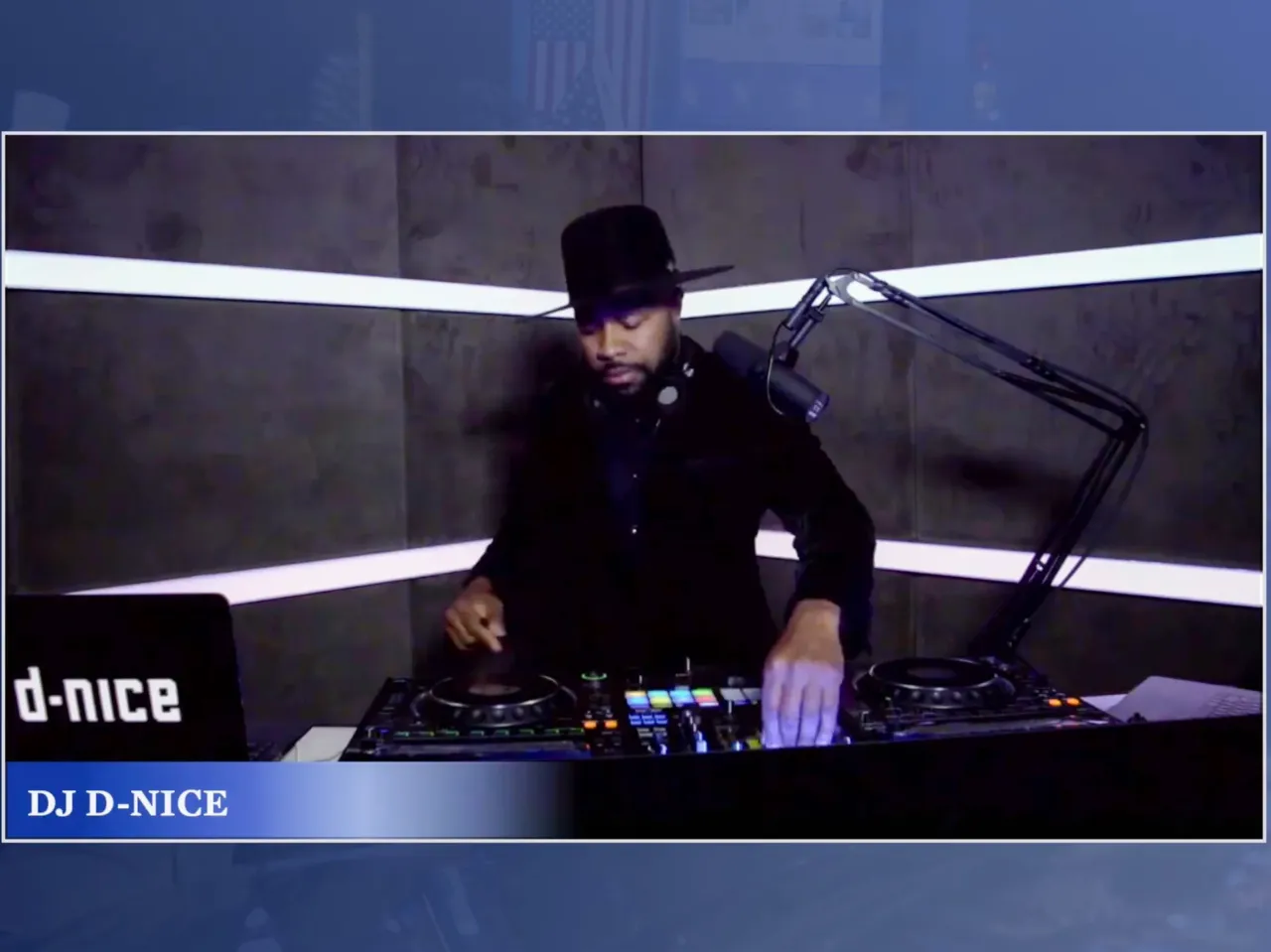 DJ D-Nice, whose live streamed DJ sets became a staple of the early COVID lockdown era, performs during an event on January 19, 2021 celebrating the inauguration of President-elect Joe Biden.