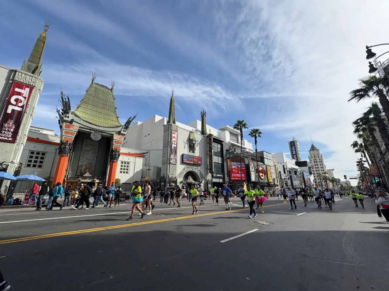 He lost his first LA Marathon medal in the fires — this weekend he got his second 3 Marathon runners wind down Hollywood Boulevard on Sunday, in front of Grauman's Chinese Theater, a popular tourist landmark and the site of many film premieres.