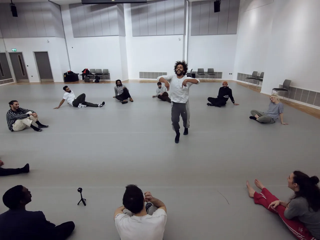 Dancer Chris Radford performs with friends during rehearsals at Fabric Studio in Birmingham in the United Kingdom. Photographer Anthony Shintai says: "I chose this image as the expression on Chris' face resembles freedom, embracing the moment, surrounded by friends doing what they love to do."