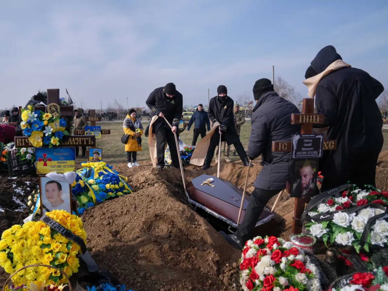 Ukrainians in front-line regions reel from losses, but say hope dies last for them 1 Andrii Ruban is buried in February after serving nearly three years with Ukraine's armed forces.