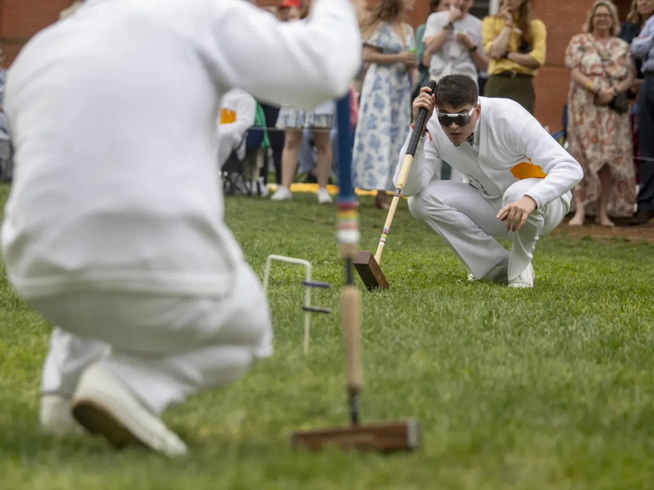 'The lawn giveth and the lawn taketh away': Photos from the 41st Annapolis Cup 2 The Naval Academy's Andrew Wilkinson lines up his shot.