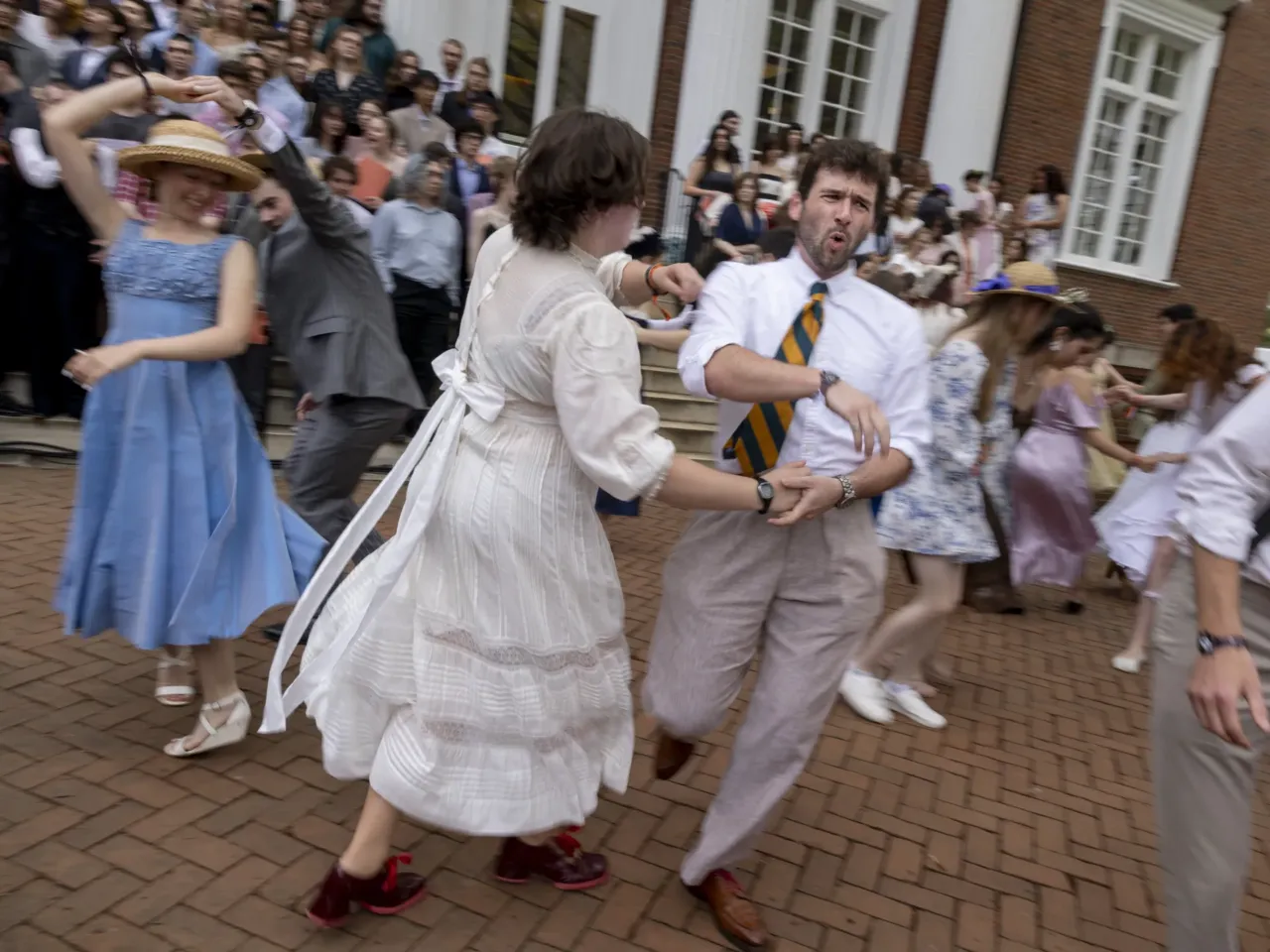 'The lawn giveth and the lawn taketh away': Photos from the 41st Annapolis Cup 8 Attendees swing dance as the crowds await the croquet teams' arrival.