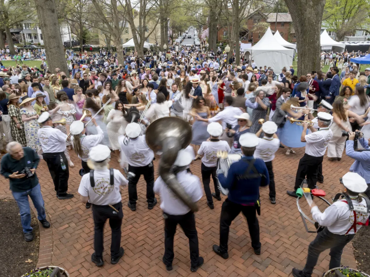 'The lawn giveth and the lawn taketh away': Photos from the 41st Annapolis Cup 9 The Naptown Brass Band gets the crowds dancing at the Annapolis Cup.