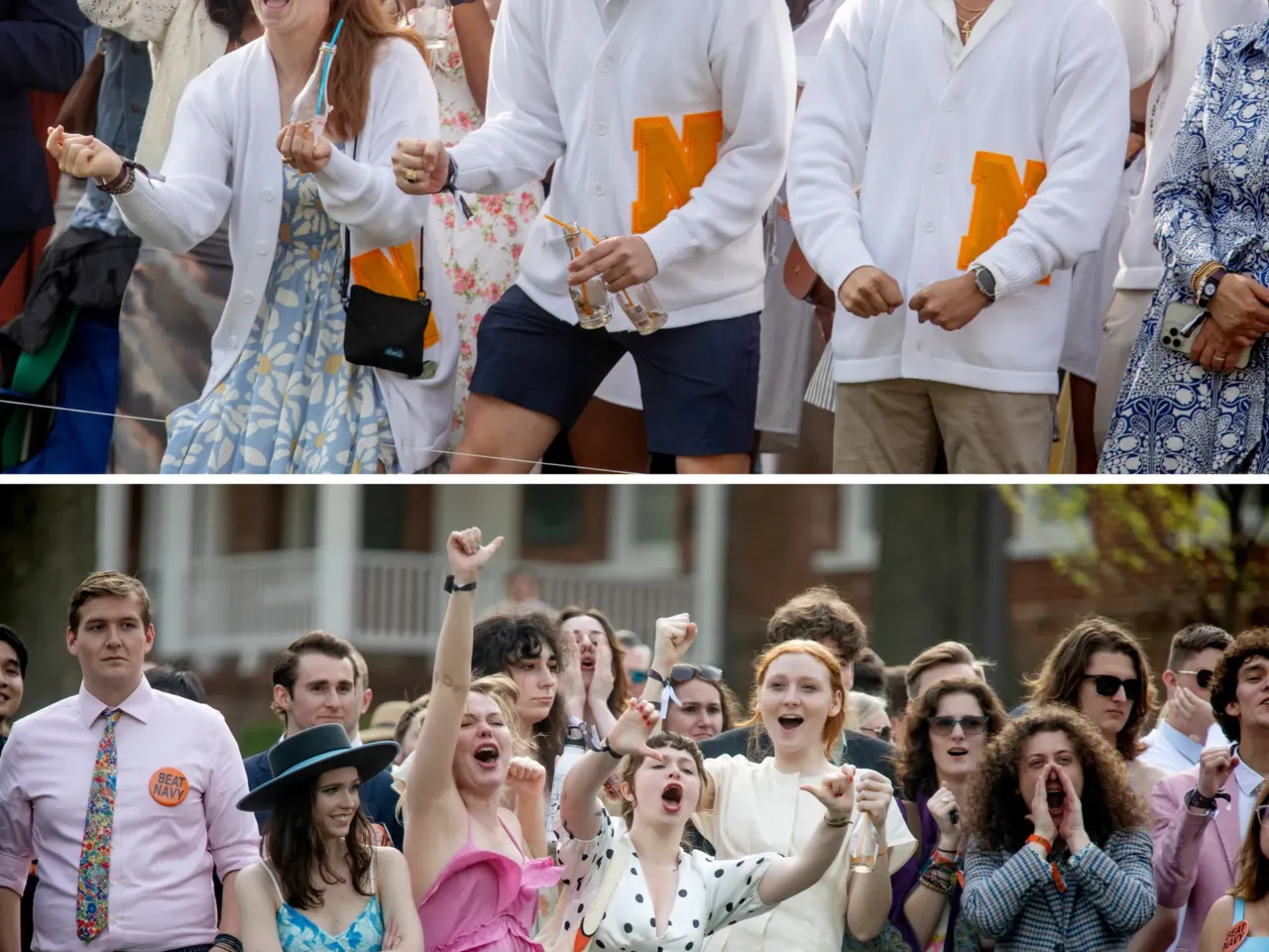 'The lawn giveth and the lawn taketh away': Photos from the 41st Annapolis Cup 12 In the deciding match, supporters for the Naval Academy (top) and St. John's College (bottom) shouted and cheered for their teams.