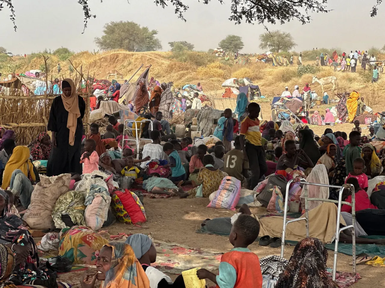 Photos: 2 years of war in Sudan 3 People who fled the Zamzam camp for the internally displaced after it fell under RSF control rest in a makeshift encampment in an open field near the town of Tawila, in war-torn Sudan's western Darfur region, on April 13, 2025.