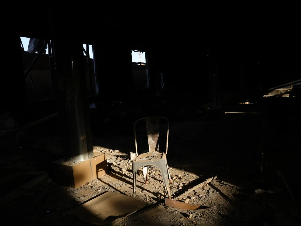 Photos: 2 years of war in Sudan 9 The interior of a destroyed bank building in Omdurman in 2024.