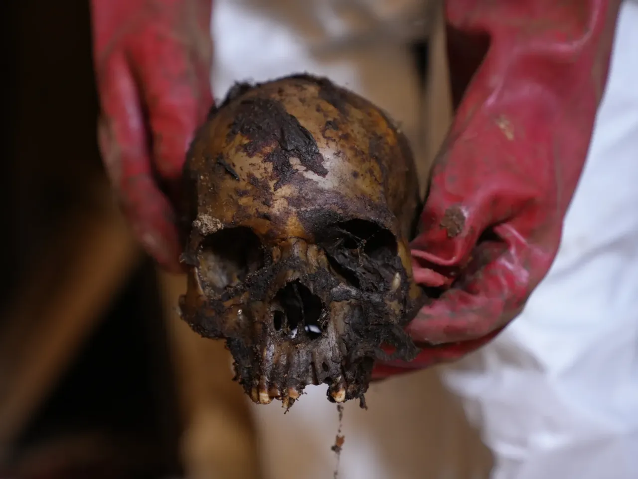 Photos: 2 years of war in Sudan 12 A skull found by the Sudanese Armed Forces in an area where the Rapid Support Forces were in control in Omdurman in 2024.