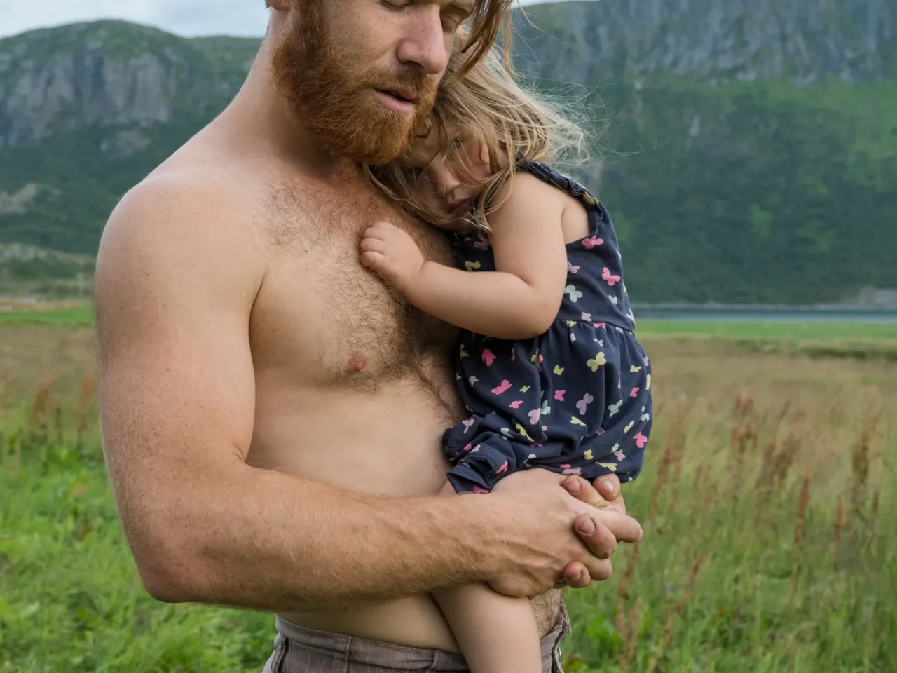 Photos: Scientists trace a butterfly migration route that is millions of years old 12 Parsa holds his daughter Arda (wearing her butterfly dress) at Polarhagen Farm in Norway.