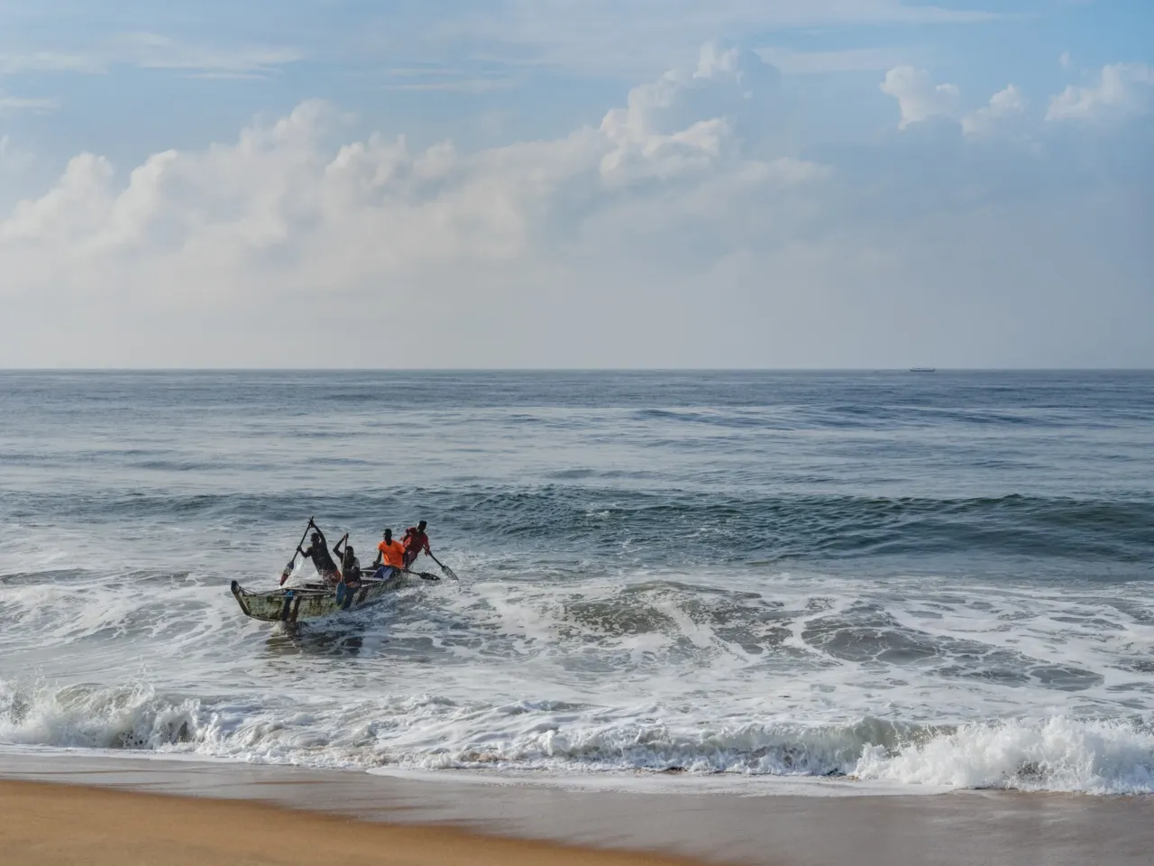 Photos: Scientists trace a butterfly migration route that is millions of years old 17 A boat returns to shore in Ivory Coast.