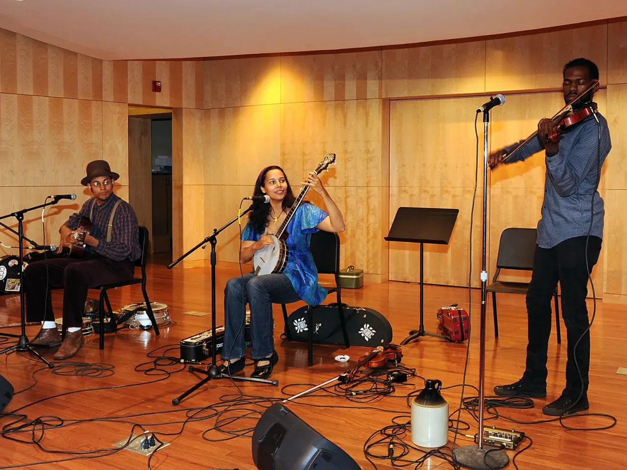 Carolina to 'Cowboy Carter' and back: A celebration of Black roots music finds a home 1 Rhiannon Giddens (center) performs with her Carolina Chocolate Drops bandmates Dom Flemons (left) and Justin Robinson at the 2010 Americana Honors & Awards nominee announcement party in Nashville, Tenn.