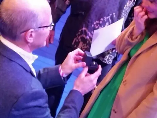 50 years of 'Monty Python and the Holy Grail': Its legacy and what it means to fans 5 John Wood proposes to Gemma Wood in front of Michael Palin and Terry Gilliam in February 2017