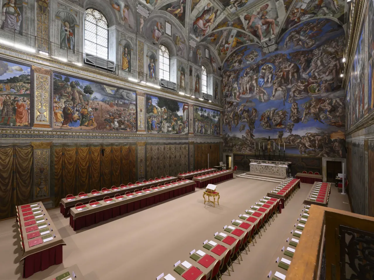 The conclave to choose a new pope continues. Here's what you need to know 1 The Sistine Chapel seen Tuesday before cardinals gather there to elect the new pope.