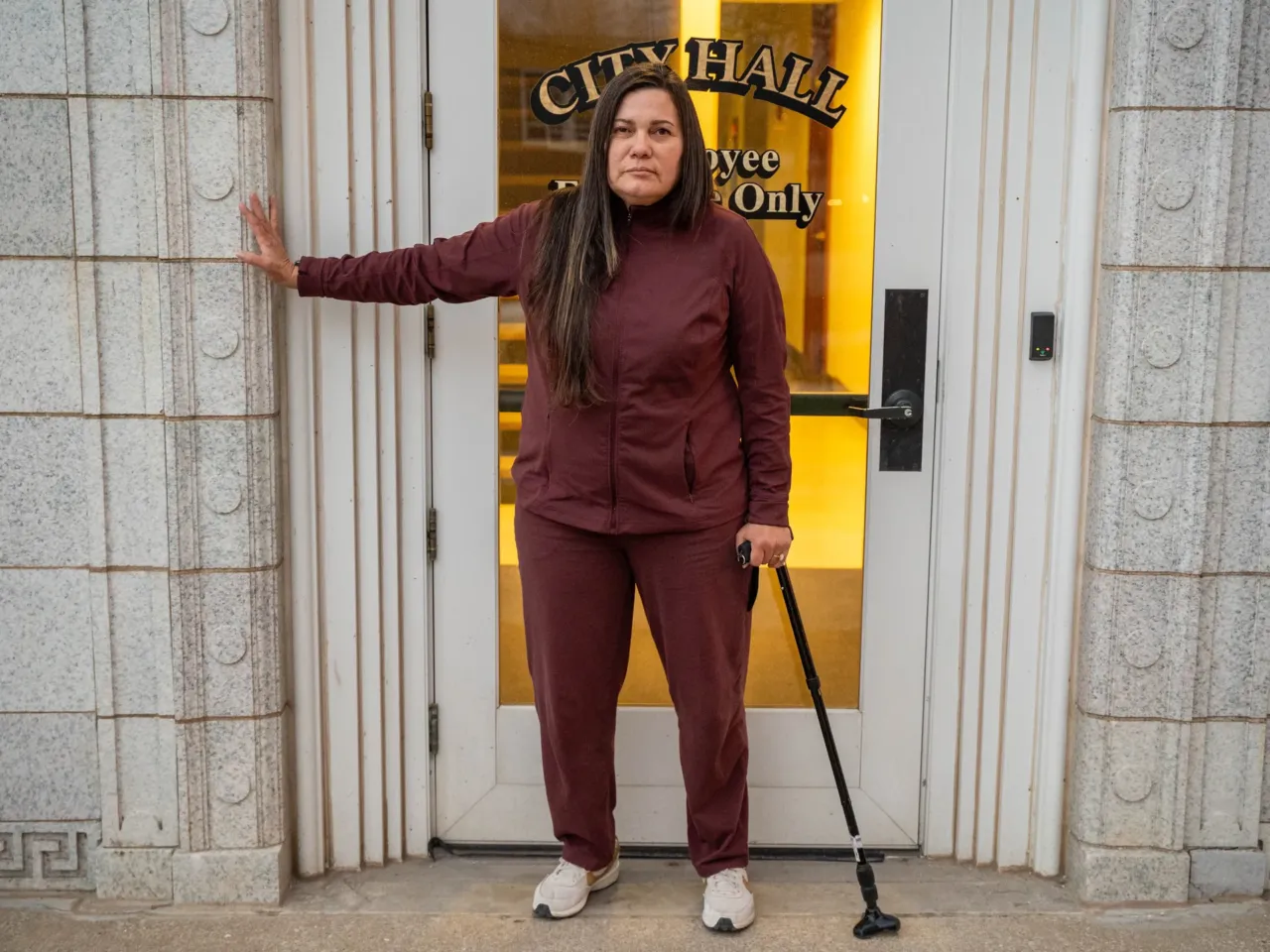 Cities aiming to thwart immigrant detention centers wield a secret weapon: local laws 3 Marcia Levering, a veteran and former CoreCivic employee who suffered debilitating injuries in an attack at the Leavenworth facility, drove three hours from Nebraska to protest the prison's reopening as an immigration detention center.