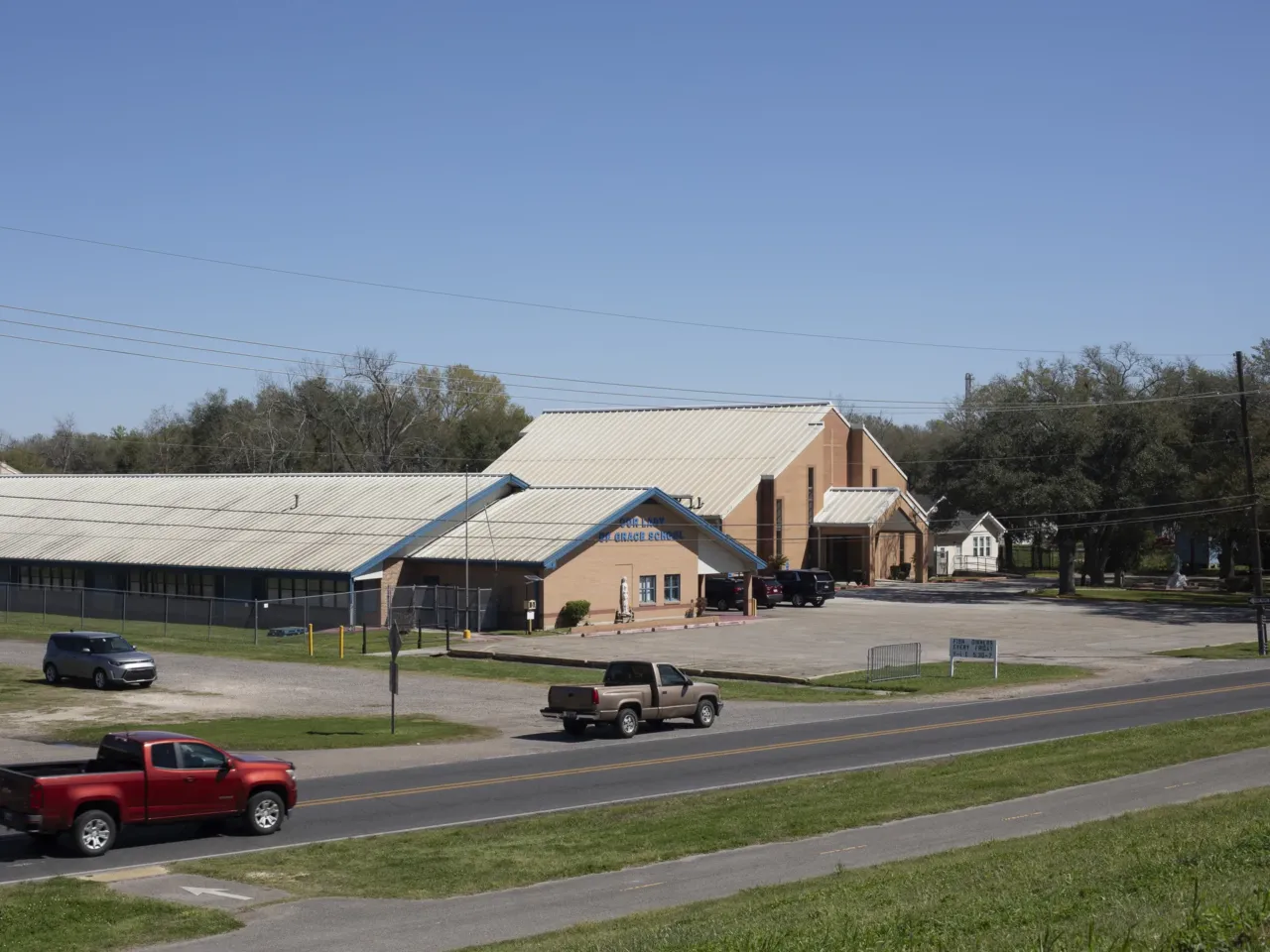 Over-polluted communities vow to fight despite EPA's rollback on environmental justice 2 The Our Lady of Grace school closed in 2015. It sits just three blocks away from the Denka Plant, which until recently produced neoprene, a synthetic rubber that's used to make wetsuits and yoga mats.