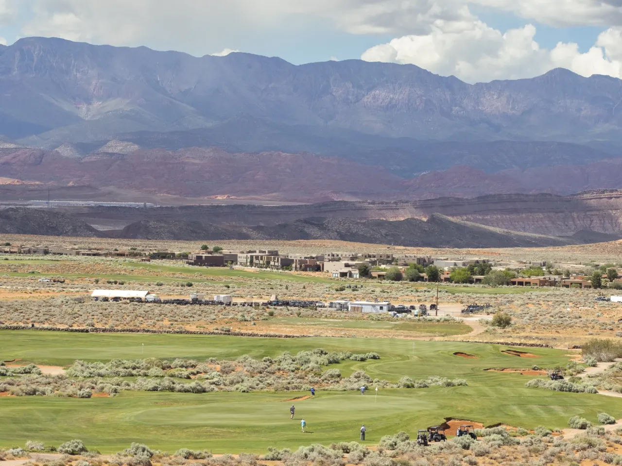 This city is exploring an unconventional solution to water scarcity: sewage 3 Golfers play a round on the manicured landscape of a Washington County golf course. In this desert climate, irrigated grass can be a significant strain on the local water supply. That's why the county has introduced incentives and regulations in an effort to increase water conservation.