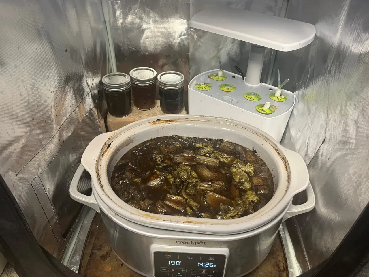 Zachary Leavitt in California has invested in an infrared thermometer to ensure ingredients that stick out remain at a safe temperature, a sous vide cooker, and a 3D printed enclosure that vents outside to control the smell.