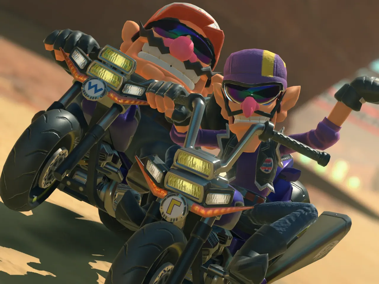 Nintendo Switch 2 and launch games reviewed: Everything you need to know 3 Wario and Waluigi form a motorcycle duo in Mario Kart World's "Free Roam" mode.