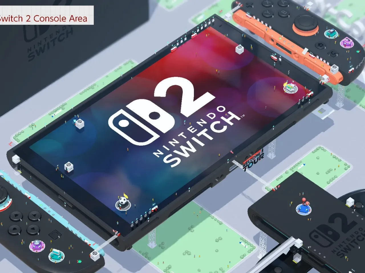 Nintendo Switch 2 and launch games reviewed: Everything you need to know 4 Miniscule people explore a gargantuan console in Nintendo Switch 2 Welcome Tour.