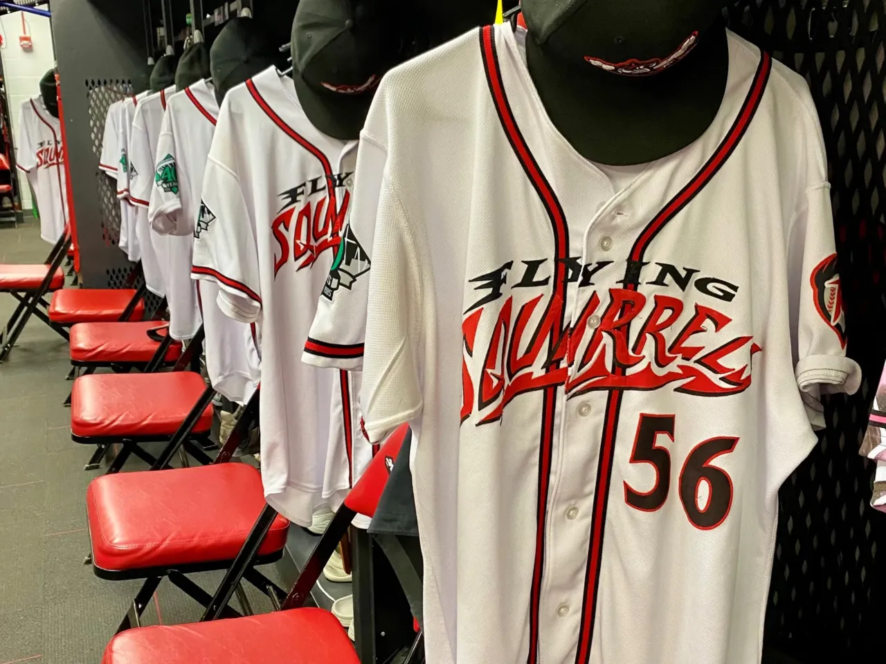 How one minor league team strikes stains OUT! 3 Inside the Richmond Flying Squirrels' locker room, uniforms are washed and ready for the next game.